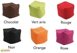 Pouf Cube Extérieur 40 X 40 Cm - Pablo Original -Abriet Mobilier Soldes Boutique pouf cube jumbo bag pablo original 1