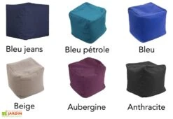 Pouf Cube Extérieur 40 X 40 Cm - Pablo Original -Abriet Mobilier Soldes Boutique pouf cube jumbo bag pablo original 2