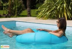 Pouf Géant Pour Piscine Donut Swimming Bag -Abriet Mobilier Soldes Boutique pouf geant donut piscine eau 1