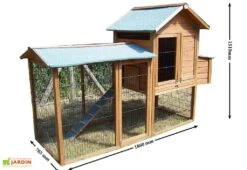 Poulailler Pavilly (0,9x2,3x1,5) 11 Poulailler Pavilly (0,9x2,3x1,5) -Abriet Mobilier Soldes Boutique poulailler bois pavilly 227x94cm 1