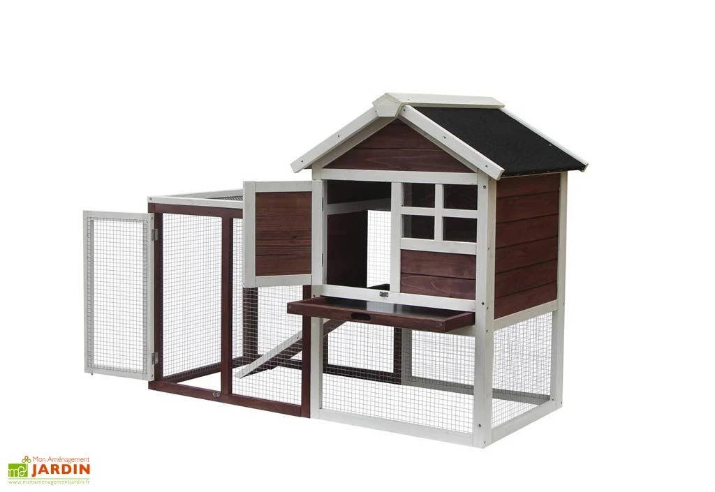 Poulailler En Bois Bicolore Standard 2-3 Poules (120 X 65 X 90 Cm) 1 Poulailler En Bois Bicolore Standard 2-3 Poules (120 X 65 X 90 Cm)