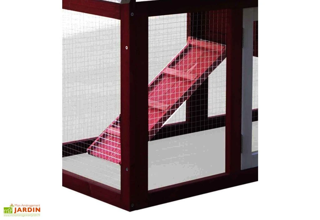 Poulailler En Bois Bicolore Standard 2-3 Poules (150 X 60 X 90 Cm) 4 Poulailler En Bois Bicolore Standard 2-3 Poules (150 X 60 X 90 Cm) – Image 4