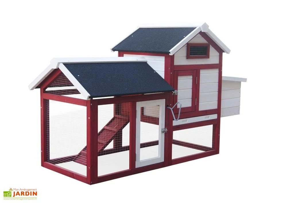 Poulailler En Bois Bicolore Standard 2-3 Poules (150 X 60 X 90 Cm) 1 Poulailler En Bois Bicolore Standard 2-3 Poules (150 X 60 X 90 Cm)