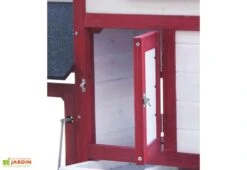Poulailler En Bois Bicolore Standard 2-3 Poules (150 X 60 X 90 Cm) 10 Poulailler En Bois Bicolore Standard 2-3 Poules (150 X 60 X 90 Cm) -Abriet Mobilier Soldes Boutique poulailler bois rouge blanc trois poules 7 1
