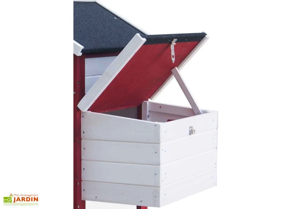 Poulailler En Bois Bicolore Standard 2-3 Poules (150 X 60 X 90 Cm) 6 Poulailler En Bois Bicolore Standard 2-3 Poules (150 X 60 X 90 Cm) – Image 6