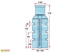 Puits En Polyéthylène à Enterrer 900 L -Abriet Mobilier Soldes Boutique puits polyethylene a enterrer plastique 900l 3