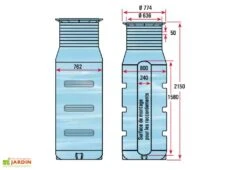 Puits En Polyéthylène à Enterrer 950 L -Abriet Mobilier Soldes Boutique puits polyethylene a enterrer plastique 950l 3