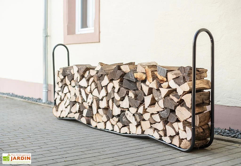Porte-bûches En Acier Inoxydable – 244 Cm 2 Porte-bûches En Acier Inoxydable – 244 Cm – Image 2