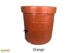 Récupérateur D’eau De Pluie Décoratif En Polyéthylène 340 L -Abriet Mobilier Soldes Boutique recuperateur eau decoratif orange