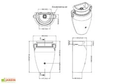 Garantia Récupérateur D'Eau Pluie Amphore Antik Murale 260 L Terracotta -Abriet Mobilier Soldes Boutique recuperateur eau garantia amphore antik murale 260l