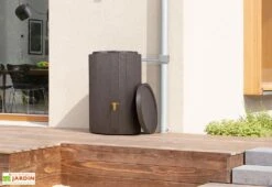 Garantia Récupérateur D’eau De Pluie 220 L Avec Robinet Et Collecteur – Madera -Abriet Mobilier Soldes Boutique recuperateur eau pluie effet bois 220l madera