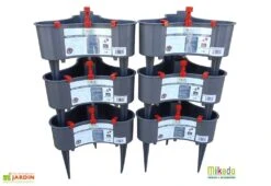 Lot De 6 Réservoirs 2L Pour Tuteur Mikado 7 Lot De 6 Réservoirs 2L Pour Tuteur Mikado -Abriet Mobilier Soldes Boutique reservoir jardinage gris