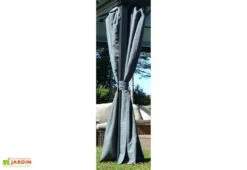 Rideaux En Polyester Gris Pour Pergola Bioclimatique Gaïa – Set De 4 3 Rideaux En Polyester Gris Pour Pergola Bioclimatique Gaïa – Set De 4 -Abriet Mobilier Soldes Boutique rideau tonnelle gaia gris 1
