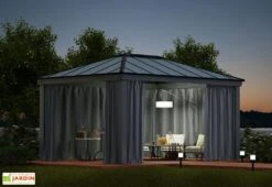 Rideaux En Polyester Pour Pergola Dallas Palram – Lot De 4 -Abriet Mobilier Soldes Boutique rideaux pergola dallas palram 5