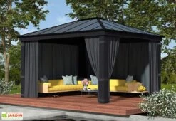 Rideaux En Polyester Pour Pergola Dallas Palram – Lot De 4 -Abriet Mobilier Soldes Boutique rideaux pergola dallas palram 8
