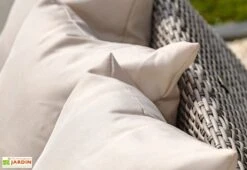 Salon De Jardin Résine Tressée 1/2 Ronde Grise Isa 4 Pièces -Abriet Mobilier Soldes Boutique salon de jardin 3