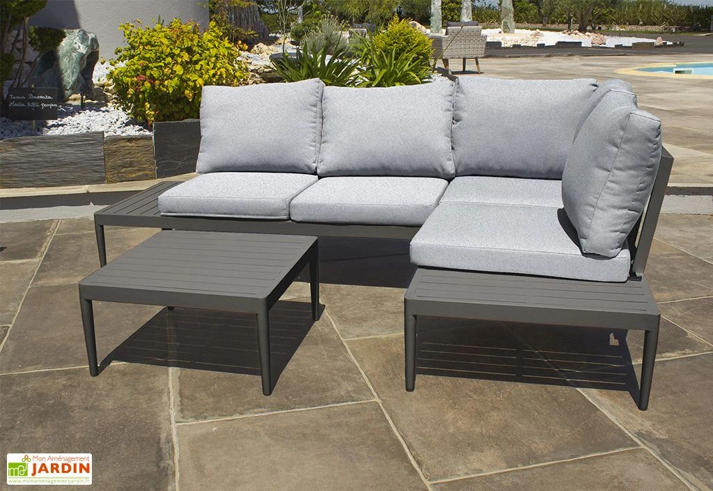 Salon De Jardin 4 Places En Aluminium Ankara Anthracite 3 Salon De Jardin 4 Places En Aluminium Ankara Anthracite – Image 3