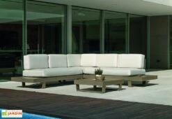 Hevea Salon De Jardin D’angle En Aluminium Menfis – 5 Places