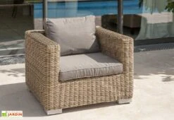 Salon De Jardin Résine Tressée Beige Montmartre - 7 Pièces -Abriet Mobilier Soldes Boutique salon de jardin re sine tresse e beige montmartre 7 pie ces 3