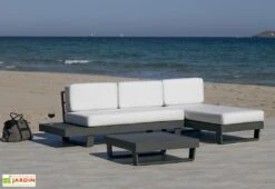 Hevea Salon De Jardin 3 Places En Aluminium - Menfis