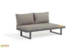 Salon De Jardin 4 Places En Aluminium Et Bois D’Acacia Tokyo -Abriet Mobilier Soldes Boutique salon jardin 4 places aluminium bois acacia tokyo 7