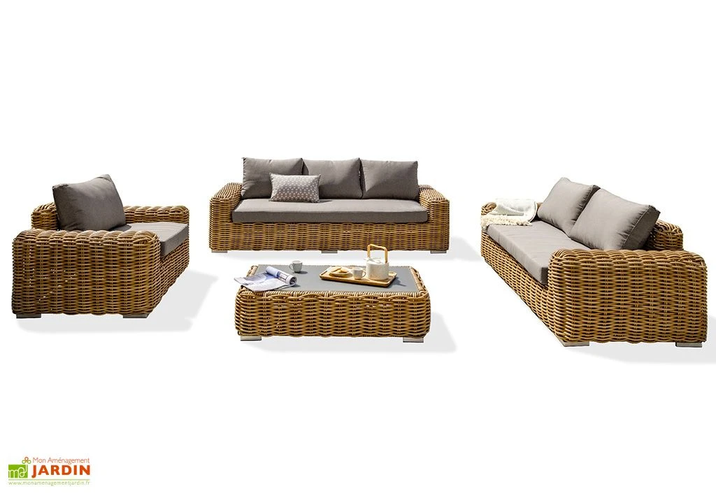 Salon De Jardin 6 Places En Aluminium Et Résine Tressée Bora Bora 2 Salon De Jardin 6 Places En Aluminium Et Résine Tressée Bora Bora – Image 2