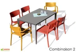 Salon De Jardin : 1 Table 160 X 90 Cm + 4 Chaises + 2 Fauteuils – Town 8 Salon De Jardin : 1 Table 160 X 90 Cm + 4 Chaises + 2 Fauteuils – Town -Abriet Mobilier Soldes Boutique salon jardin alu 6 places anthracite rouge jaune