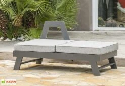 Salon De Jardin D'Angle Aluminium Gris Anthracite New-York -Abriet Mobilier Soldes Boutique salon jardin aluminium anthracite new york 2
