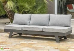 Salon De Jardin D'Angle Aluminium Gris Anthracite New-York -Abriet Mobilier Soldes Boutique salon jardin aluminium anthracite new york 5