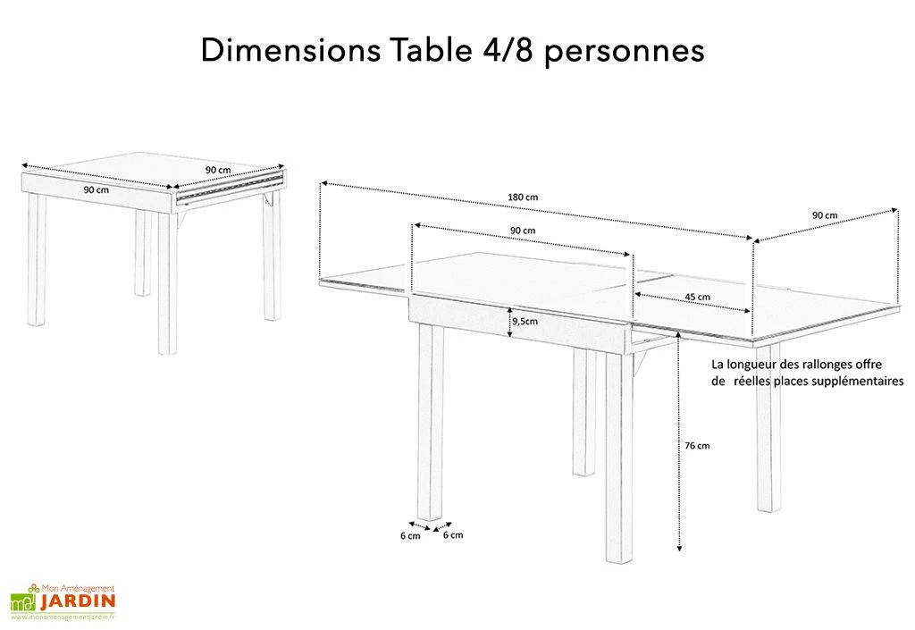 Table De Jardin Aluminium Modulo Gris Anthracite (Pls Dimensions) 5 Table De Jardin Aluminium Modulo Gris Anthracite (Pls Dimensions) – Image 5