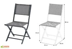 Chaises Pliantes En Aluminium Modulo (Lot De 2) 9 Chaises Pliantes En Aluminium Modulo (Lot De 2) -Abriet Mobilier Soldes Boutique salon jardin aluminium gris anthracite modulo 4 12 personnes chaise fauteuil 1
