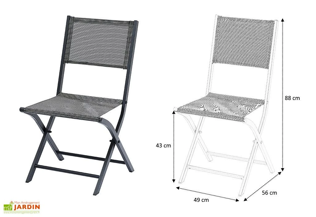 Chaises Pliantes En Aluminium Modulo (Lot De 2) 5 Chaises Pliantes En Aluminium Modulo (Lot De 2) – Image 5