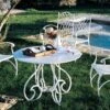 Salon De Jardin En Aluminium Puerto : 1 Table + 2 Fauteuils