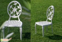 Salon De Jardin En Aluminium Versailles : 1 Table + 6 Chaises -Abriet Mobilier Soldes Boutique salon jardin aluminium versailles 1 1