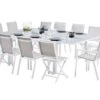 Salon De Jardin Carré Whitestar : 1 Table Extensible + 8 Fts + 4 Chs