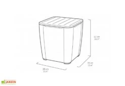 Keter Salon De Jardin En Résine Tressée 2 Places - Iowa -Abriet Mobilier Soldes Boutique salon jardin balcon dossier detail iowa dimensions table