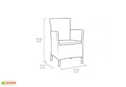 Keter Salon De Jardin En Résine Tressée 2 Places - Iowa -Abriet Mobilier Soldes Boutique salon jardin balcon iowa dimension