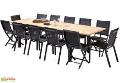 Salon De Jardin Bali : Table Extensible + 8 Fauteuils + 4 Chaises