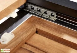 Salon De Jardin Bali Aluminium Et Teck : Table Extensible + 6 Fauteuils -Abriet Mobilier Soldes Boutique salon jardin bali table extensible mecanisme 2