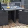 Salon De Jardin Encastrable : 1 Table + 4 Fauteuils
