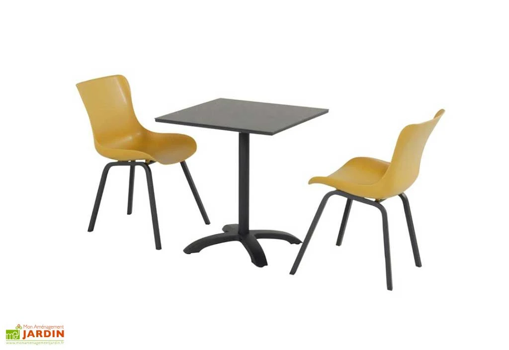 Ensemble Repas De Jardin 2 Personnes En Aluminium Et Résine Sophie 2 Ensemble Repas De Jardin 2 Personnes En Aluminium Et Résine Sophie – Image 2