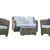 Salon De Jardin En Kubu 4/5 Places – 1 Table, 1 Canapé Et 2 Fauteuils