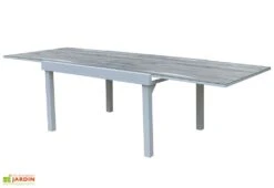 Salon De Jardin Aluminium : Table Extensible 135/270 Cm + Fauteuils 10 Salon De Jardin Aluminium : Table Extensible 135/270 Cm + Fauteuils -Abriet Mobilier Soldes Boutique salon jardin modulo wilsa aluminium verre decors bois table extensible 10personnes