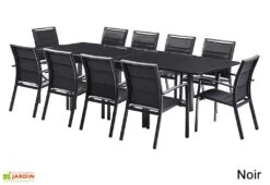 Salon De Jardin Modulo : Table Extensible + 10 Fauteuils -Abriet Mobilier Soldes Boutique salon jardin modulo wilsa table extensible 10 fauteuils aluminium verre 5