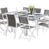 Salon De Jardin Modulo : Table Extensible + 4 Fauteuils + 4 Chaises