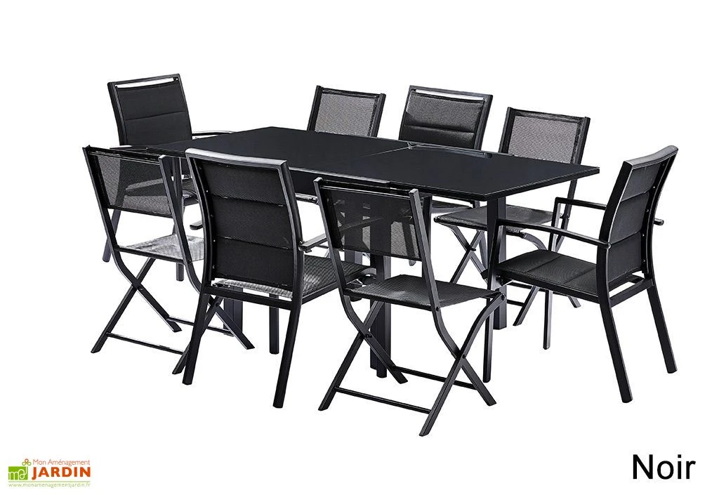 Salon De Jardin Modulo : Table Extensible + 4 Fauteuils + 4 Chaises 3 Salon De Jardin Modulo : Table Extensible + 4 Fauteuils + 4 Chaises – Image 3