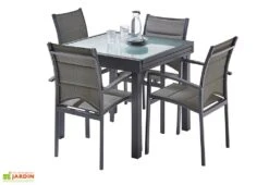 Salon De Jardin Modulo : Table Extensible + 4 Fauteuils