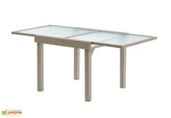 Salon De Jardin Modulo : Table Extensible + 4 Fauteuils -Abriet Mobilier Soldes Boutique salon jardin modulo wilsa table extensible 4fauteuils aluminium verre 6