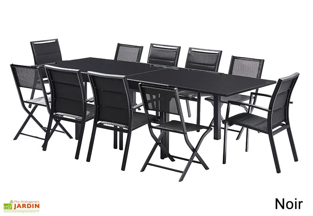 Salon De Jardin Modulo : Table Extensible + 6 Fauteuils + 4 Chaises 3 Salon De Jardin Modulo : Table Extensible + 6 Fauteuils + 4 Chaises – Image 3