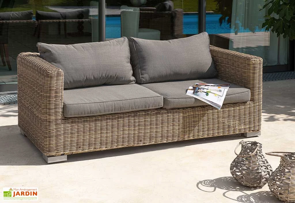 Salon De Jardin Montmartre Miel En Résine Tressée 4 Places 2 Salon De Jardin Montmartre Miel En Résine Tressée 4 Places – Image 2